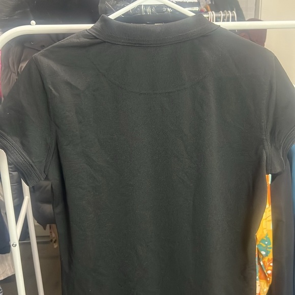 TOWN & COUNTRY Solid Black Short Sleeve Shirt Men Button Chest Lightweight Polo - Picture 8 of 9